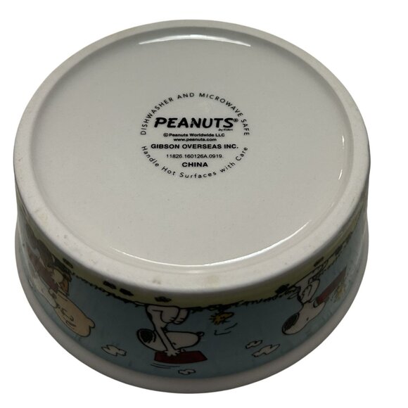 Peanuts Snoopy Ceramic Dog Dish 2" High X 5.2" Wide By Gibson - Picture 2 of 3